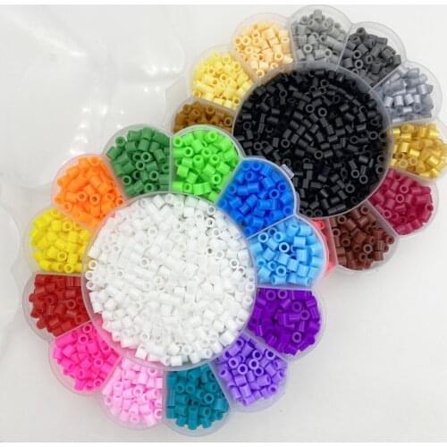 5mm About 2400pcs Flower box Hama Beads jigsaw puzzle Perler Fuse Iron Beads DIY Toy For Kids High Quality