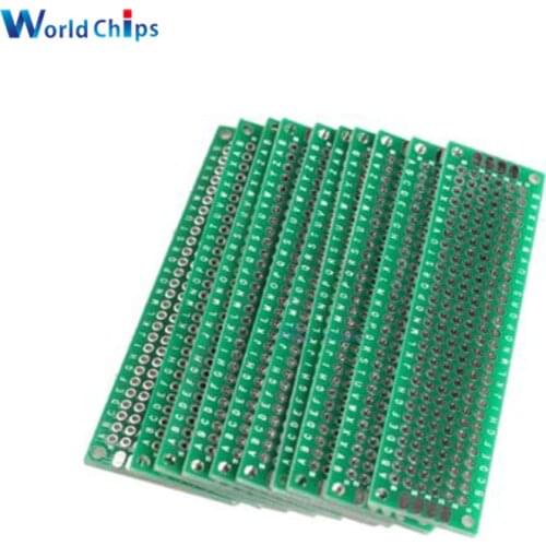 5PCS Double Sided Prototype PCB Breadboard Tinned Universal 2x8 cm 20x80mm FR4 Diy Kit Electronic Board Module Double Sided PCB