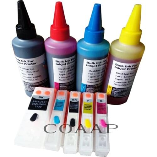 5x Compatible T2621/T2631/T2632/T2633/T2634 Refillable Ink Cartridges kit for EPSON XP-510/520/600/605/700/800 Printer + 400ml i