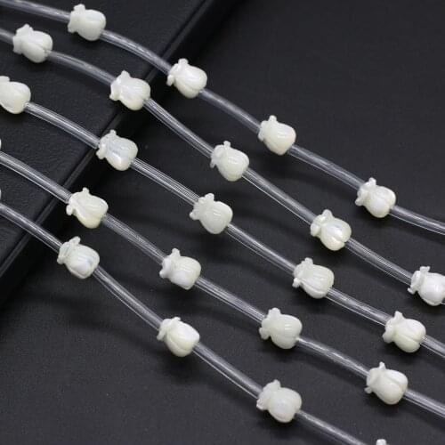 5pcs Hot Natural Seashell Petal Shape Loose Beads DIY for Necklace Bracelet Jewelry Making Women Gift Size 8x10mm