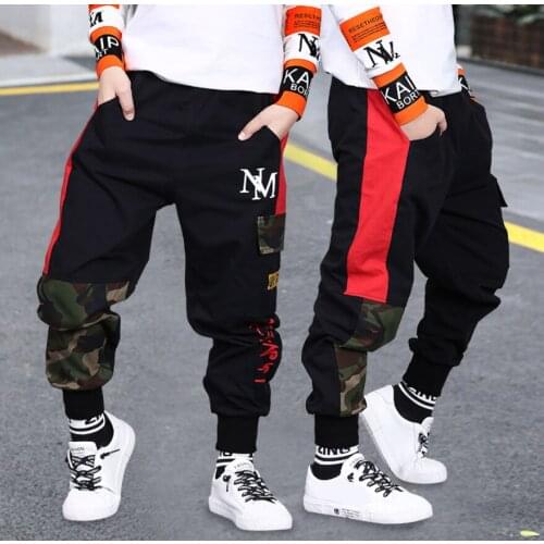 Children Boys Girls Cotton Sport Pants Camouflage Teenage Girls Harem pants Kids Trousers Beam Foot Pants for 10 12 14 16 Years