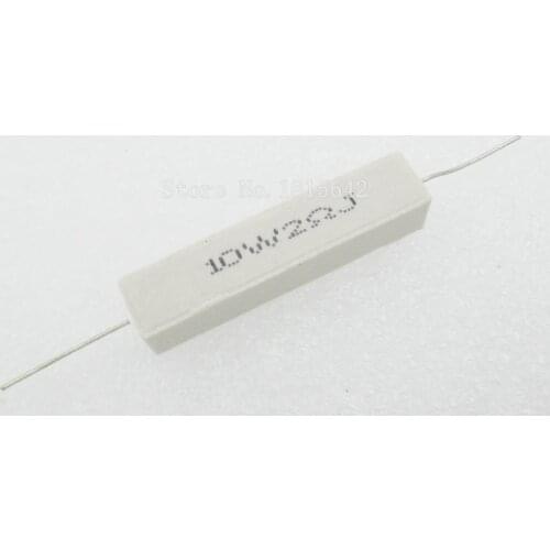 10PCS/LOT Ceramic Cement Resistor 10W 2 ohm 2R Resistance 5% Error Cement resistance