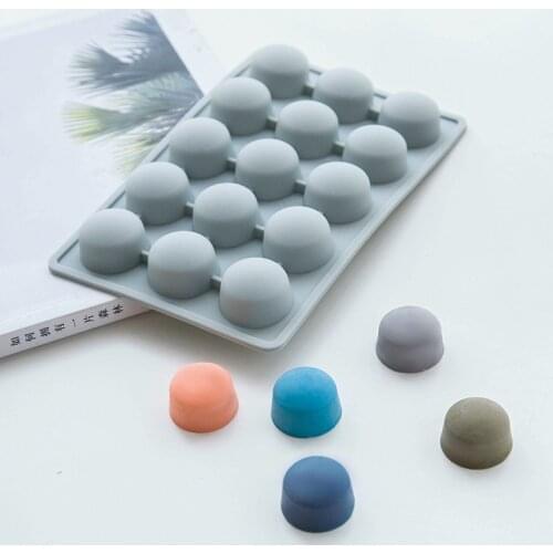15-hole Round Food Grade Silicone Mold DIY Handmade Soap Mold Soap Making Kit Fondant Cake Mold Chocolate Mold Resin Mold