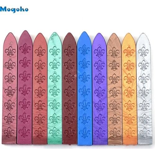 Mogoko Hot Selling Flowers Manuscript Sealing Seal Wax Sticks Sealing Wax For Postage Letter Retro Vintage Wax Seal Stamps