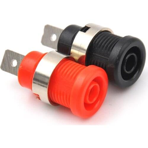 NEW 10Pcs 4mm Banana Female Jack Socket Panel Mount Binding Post Connector 2Colors