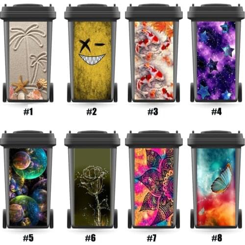 New Rubbish Bin Sticker Wallpaper mural Wall Stickers Cartoon Modern Wall Sticker Home Decor Kitchen Accessorry Decals Poster