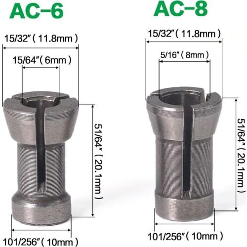 Trimming Engraving Machine Collet Chuck Router Bit Shank Adapter Woodworking for chuck conversion of trimming engraving machine