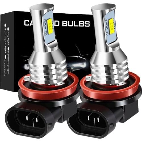 2x H11 H10 LED Yellow 3000K White 6500K Fog Lights 3570 CSP LED H8 H16JP 12V Car DRL Lamp For VW Passat B5 B6 B7 Golf 4 5 6