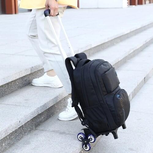 ZIRANYU with 2/6 wheel Rolling school backpacks girls boys trolley bags Climb stairs bag backpack schoolbag teenage girl bookbag