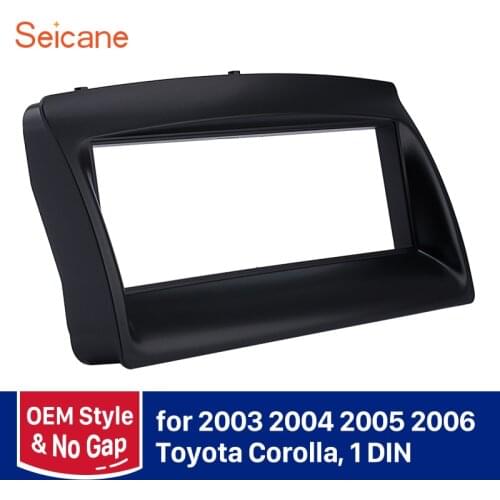 Seicne One Din Dash Mounting Kit Car auto Stereo Radio Panel Fascia for Toyota Corolla 183*53mm Black Audio Frame Panel