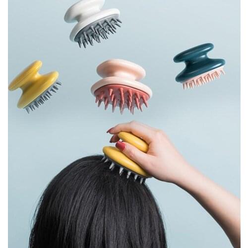 Hair Scalp Massager Shampoo Brush with Soft Rubber Bristle, Scalp Scrubber Exfoliating for Women, Men Dandruff Treatment, and