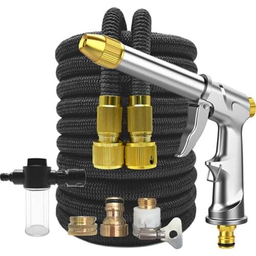 High Quality Garden Hose Expandable Magic Flexible Eu Water Hose High Pressure Car Wash Plastic Pipe With Spray Gun To Watering