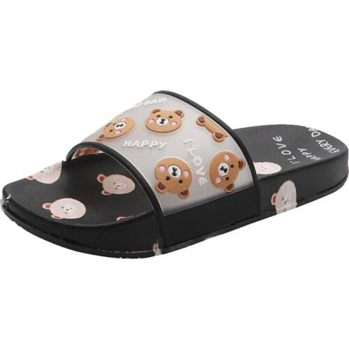 2020 Summer Shoes Women Slippers Sandals Cartoon Bear Soft Flat Antiskid Slides Home Shoes Woman Chaussure Femme sandalias mujer