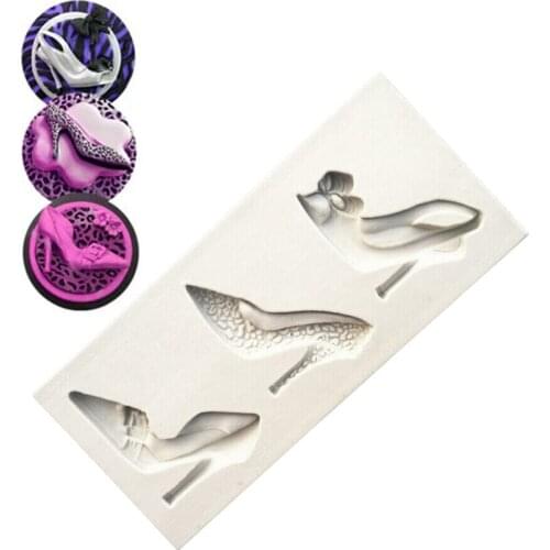 High-heeled Shoes Silicone Fondant Cake Decorating Tools Sugarcraft Clay Mold Cupcake Chocolate Baking Molds