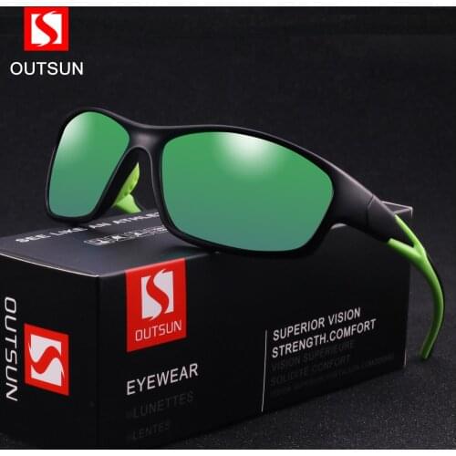 OUTSUN Unbreakable TR90 Sport Sunglasses Men/Women Polarized Excellent Outdoor Driving Glasses Suit for Any Face Shades OS120