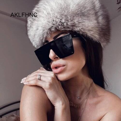 Luxury Square Sunglasses Women Brand Designer Retro Plastic Frame Big Sun Glasses Female Vintage Gradient Male Oculos Feminino