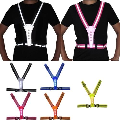 Reflective Y-Shaped Harness for Night Riding Running Luminous Chest Harness K1MB