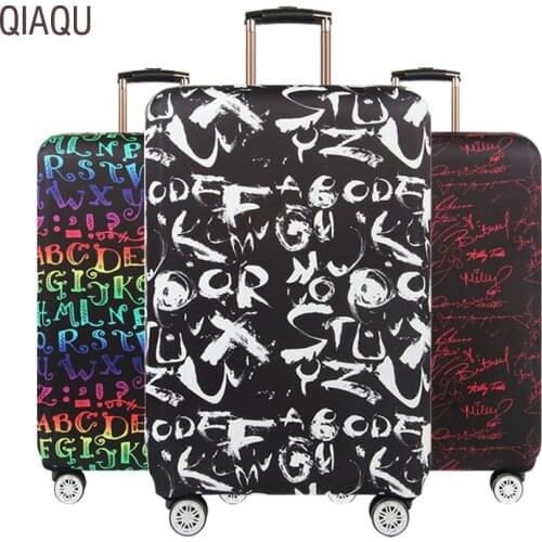 Thicker graffiti Travel Suitcase Protective Cover Trolley Luggage Case Elastic Dust Cover Apply to 18-32 Inch Travel Accessories