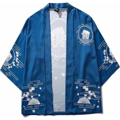 Traditional amurai Japanese Style Kimono Haori Men Women Cardigan Chinese Dragon Traditional Japanese Clothing Asian Clothes
