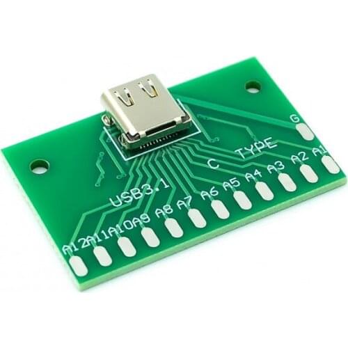 TYPE-C Female Head Test Board USB 3.1 Connector adapter board with PCB board 24P base to measure current conduction