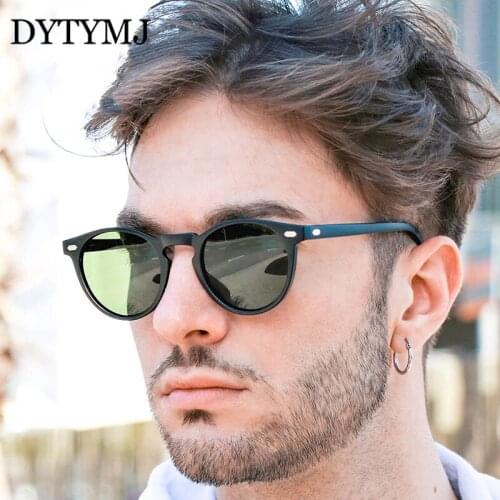 DYTYMJ Vintage Round Sunglasses for Men Small Frame Sunlasses Men/women Luxury Designer Sunglasses Men Gafas De Sol Hombre