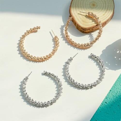 BLINLA Vintage Gold Dangle Drop Earrings For Women Big Geometric Metal Round New Fashion Earrings Statement Earrings Jewelry