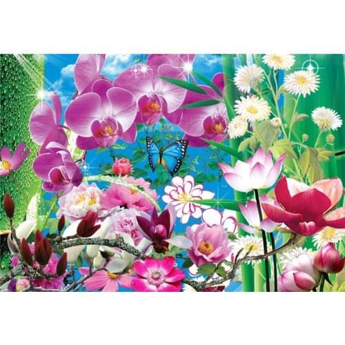 Zhui star 5D DIY Diamond Painting Cross Stitch Colorful flowers Crystal Needlework Diamond Embroidery Full Diamond Decorative