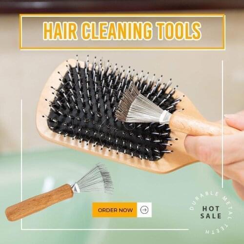1PCS Hair Brush Combs Cleaner Wooden Comb Cleaner Hair Removal Hand Tools Hair Cleaner Cleaning Claws Embedded Tool