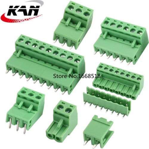 10/5 Pairs Pitch 5.08mm Terminal Block Connector 2EDG 5.08mm 2-12 Pin Pcb Screw Connector Terminal Block 2EDG Socket PCB Screw