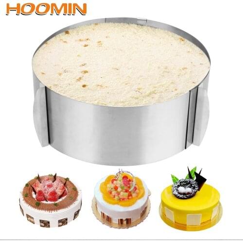 16-30cm Adjustable Mousse Ring Round Mold Cake Border Paste Film Kitchen Accessory Dessert Decoration DIY Baking Tools