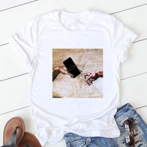 2020 Tees women T-shirt printed letter clothing casual white O-neck short-sleeved cotton top summer basic T-shirt