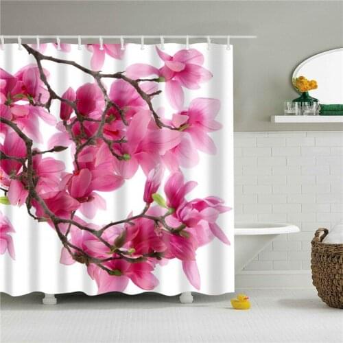 3d Printed Flowers Poster Bath Curtain Waterproof Shower Curtains Polyester Cloth 180*180cm Bathroom Curtain Screen Home Decor