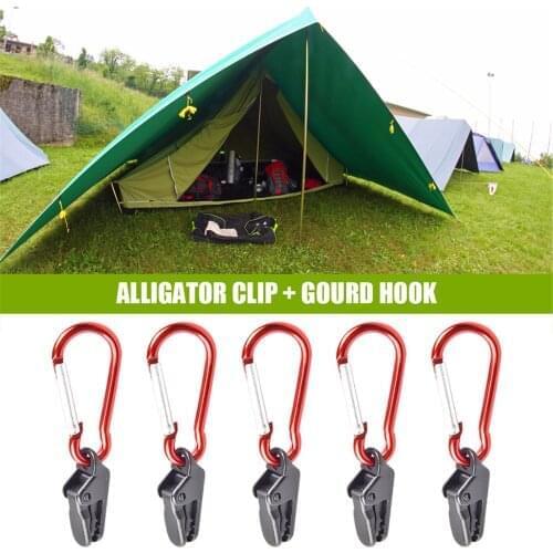 5PCS Spring Snap Hook Portable Securing Clip For Outdoor Camping Picnic Hanging