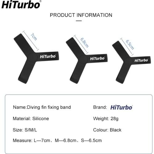 Hiturbo Elastic Silicone Snorkeling Swimming Scuba Diving Fin Fixing Band Fin Keepers Diving Flippers Accessories