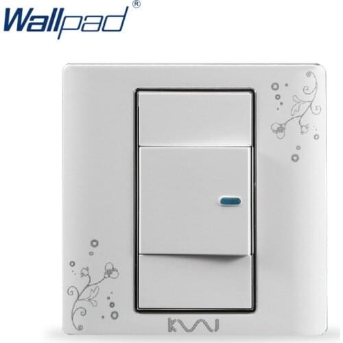 2019 Hot Sale 1 Gang Intermediate Switch Wallpad Luxury Wall Switch Panel Light Switch Push Button Switch C30110~250V