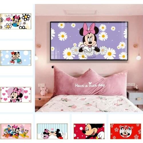 Disney Cartoon Anime Mickey Minnie Mouse Canvas Paintings Posters and Prints Wall Art Pictures for Living Room Home Decoration