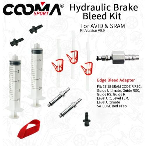 Bicycle Hydraulic Brake Bleed kit for AVID and SRAM S4 EDGE code GUIDE rsc R Level ULT tlm Red eTap, Basic Version, V0.9