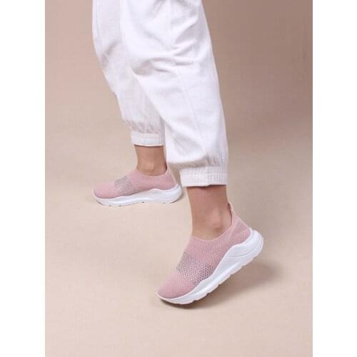 Womens Sports Shoes Powder Knitwear Stone Casual Casual Sports Shoes 2021 Summer Season