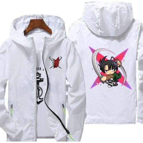 Spring summer 2021 Attack On Titan jacket for men and women casual windbreaker zipper thin hooded mens jacket