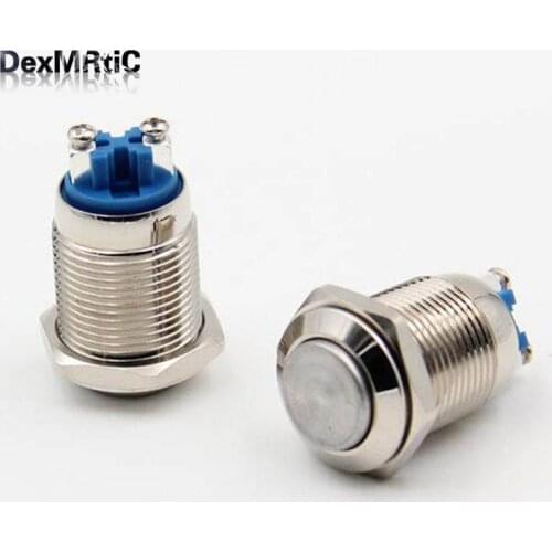 Auto Metal Power Push Button Switch Latching Type On-off 16mm 3A/250VAC