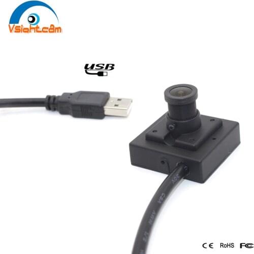 Micro-size 35*35mm 1/4" Color CMOS CCD 1.0MP 1280*720P HD Mini Pin hole Usb Camera Cable From Side Support Linux For ATM Machine