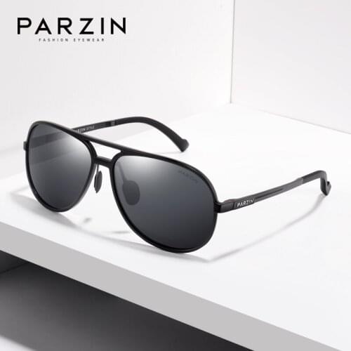 PARZIN Pilot Sunglasses for Men Aluminum Magnesium Frame Polarized Driving Sun Glasses Eyewear UV400 Lunette De Soleil Homme
