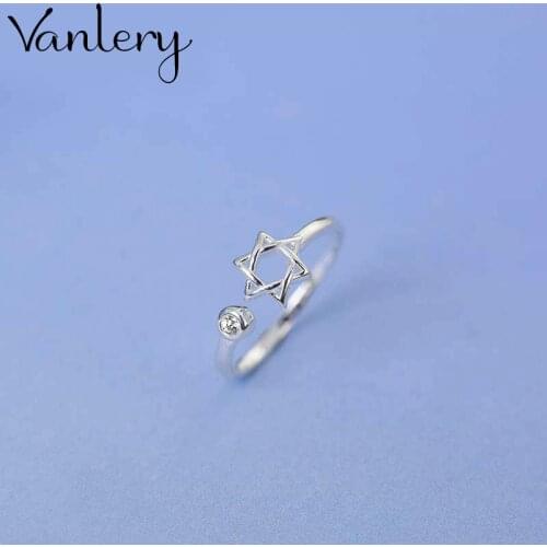 New Gothic Men Star David Rings For Women Jewelry Birthday Gift Romantic Wedding Engagement Drop Shipping 2021