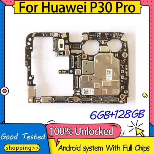 Original Motherboard For Huawei P30 Pro,100% Unlocked Logic Board 128GB For Huawei P30 Pro Motherboard With Full Chips