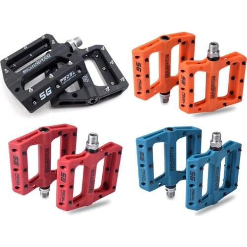 1Pair Flat Bicycle Pedal Nylon Fiber Sealed Bearing Large surface Pedals MTB bicycle part for Cycling Bike Accessories