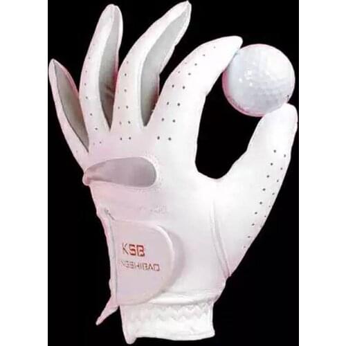 Men Golf Gloves Left Hand Right Hand golf accessories pure sheepskin Breathable Golf Glove white Color Anti-sli batting gloves