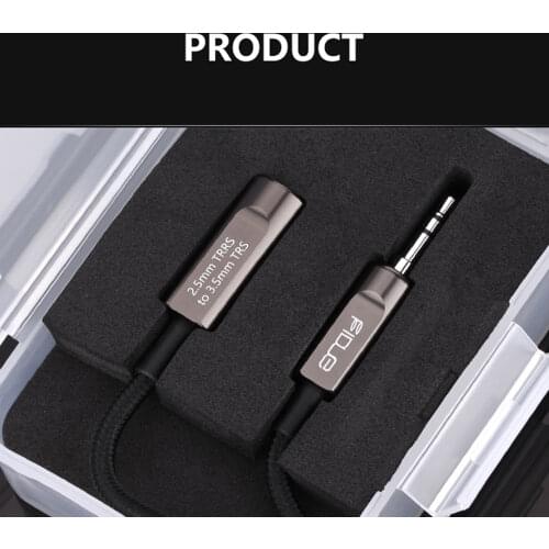 Fidue Female 2.5 MM Balance To Male 3.5 MM Stereo 8-Core Silver-Plated Adaptor Suitable For Players And Mobile Phones