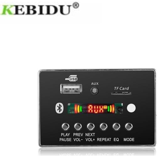 12V MP3 Decoder Decoding Board Module Bluetooth 5.0 USB MP3 Player WMA WAV Support Recording TF Card USB FM Remote Board Module