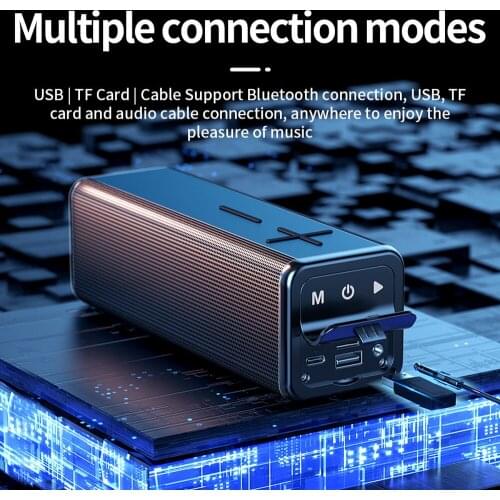 V13 Bluetooth Compatible 5.0 Speaker Portable Wireless Subwoofer TWS Series HIFI Sound Quality Home Theater Music Player