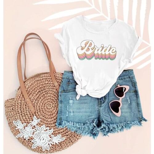 Bride Shirt Bachelorette Bride to be Shirt Unique Bride t Shirt wedding gift women fashion pure cotton tees cute young girl tops